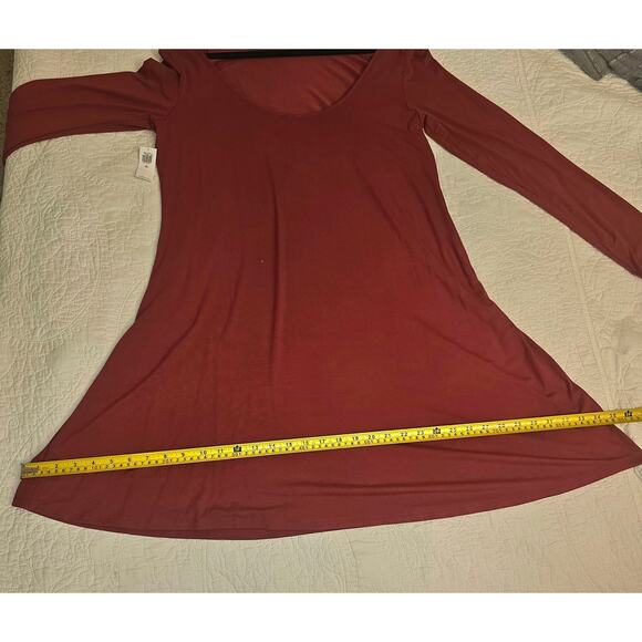 NWT Chic Red Long Sleeve Dress Old Navy Soft Stretch knit Women's Large Tall - Picture 5 of 8